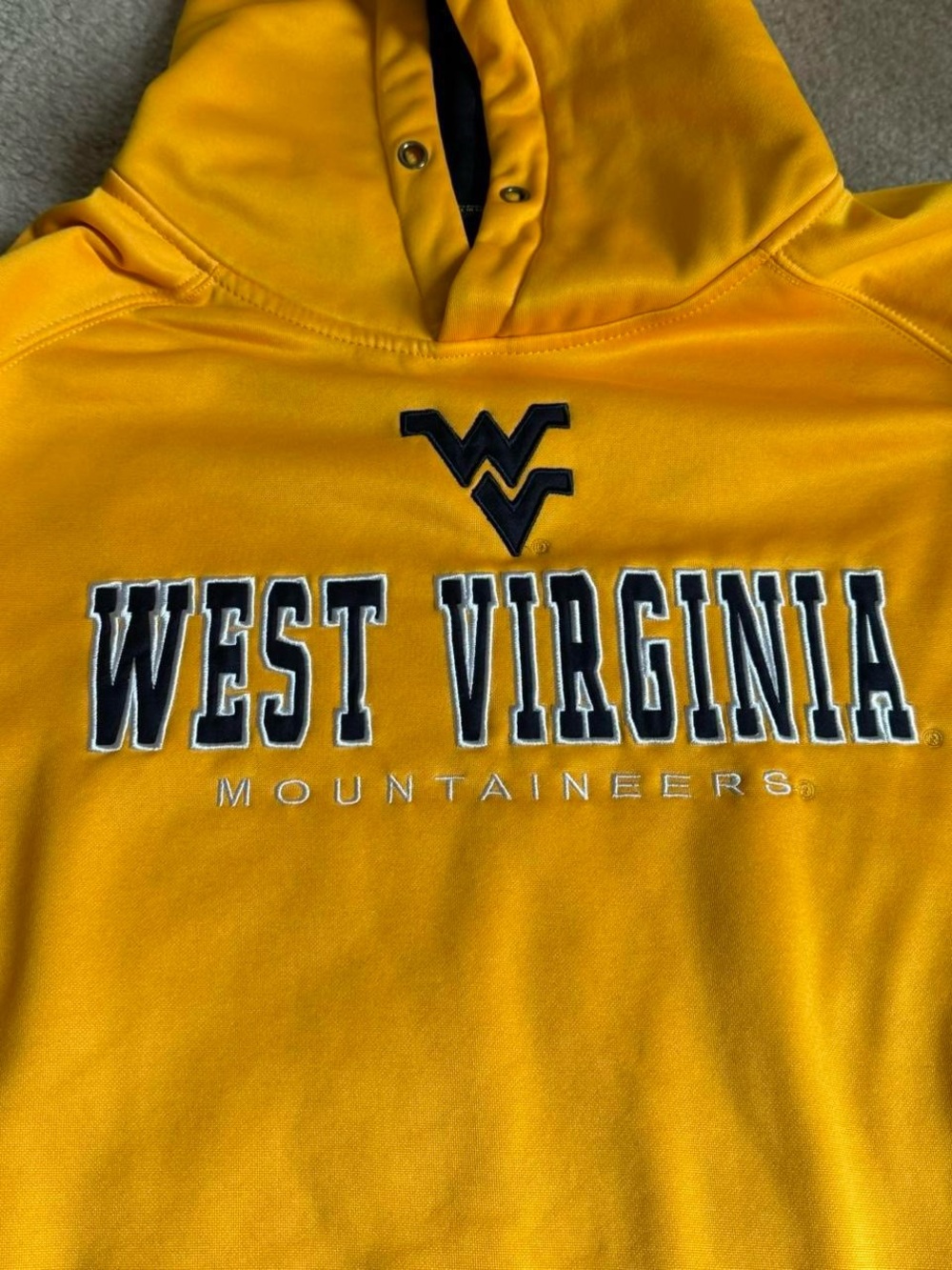 West Virginia Mountaineers Gold Hoodie - Picture 3 of 7